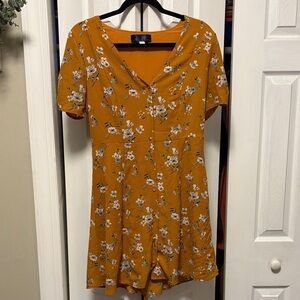 Floral Mustard Dress